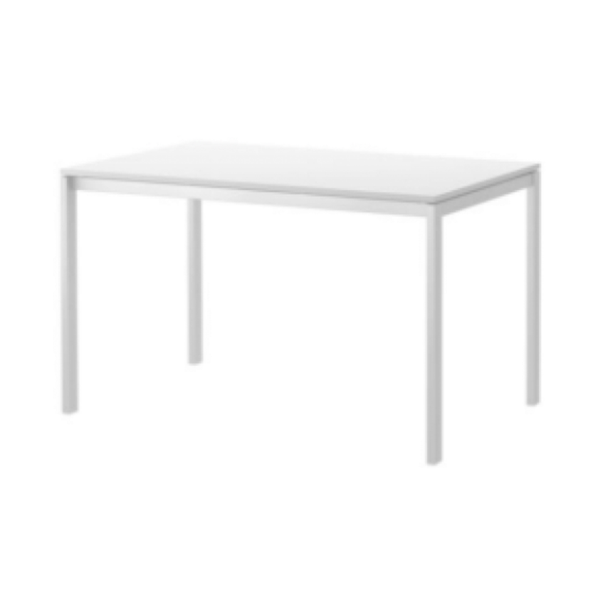 White Meeting Table  75X125X75cmH. for rental 
