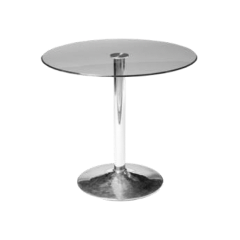Round Table Glass top Dia 80X80x75cmH. for rental 