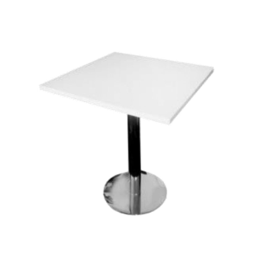 Square Table (Top white / Black) 60x60x75cmH. for rental 