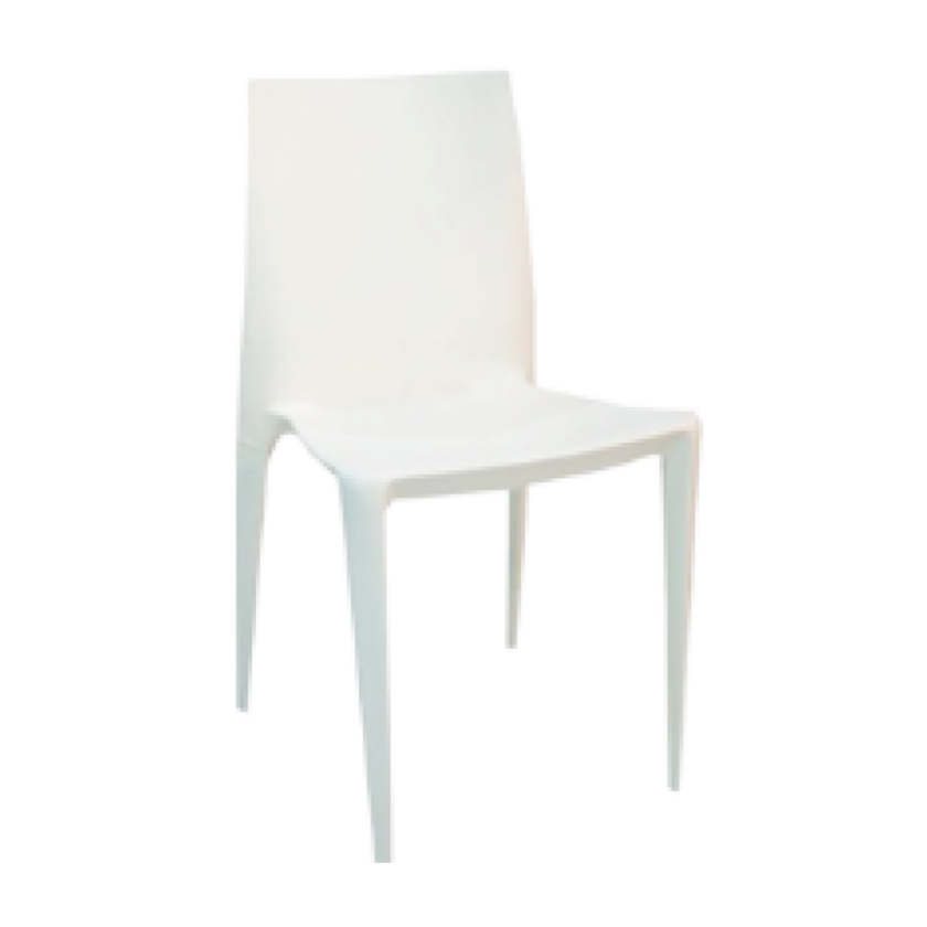 White Fiber Chair 45x42x80cmH. for rental 