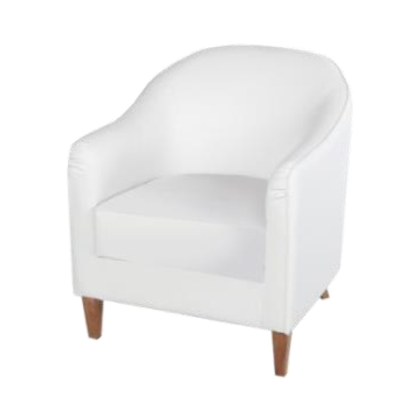 White  Sofa 1 Seat 70x73x72cmH. for rental 