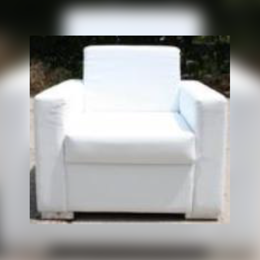 White Fabric Sofa 60x90x70cmH. for rental 