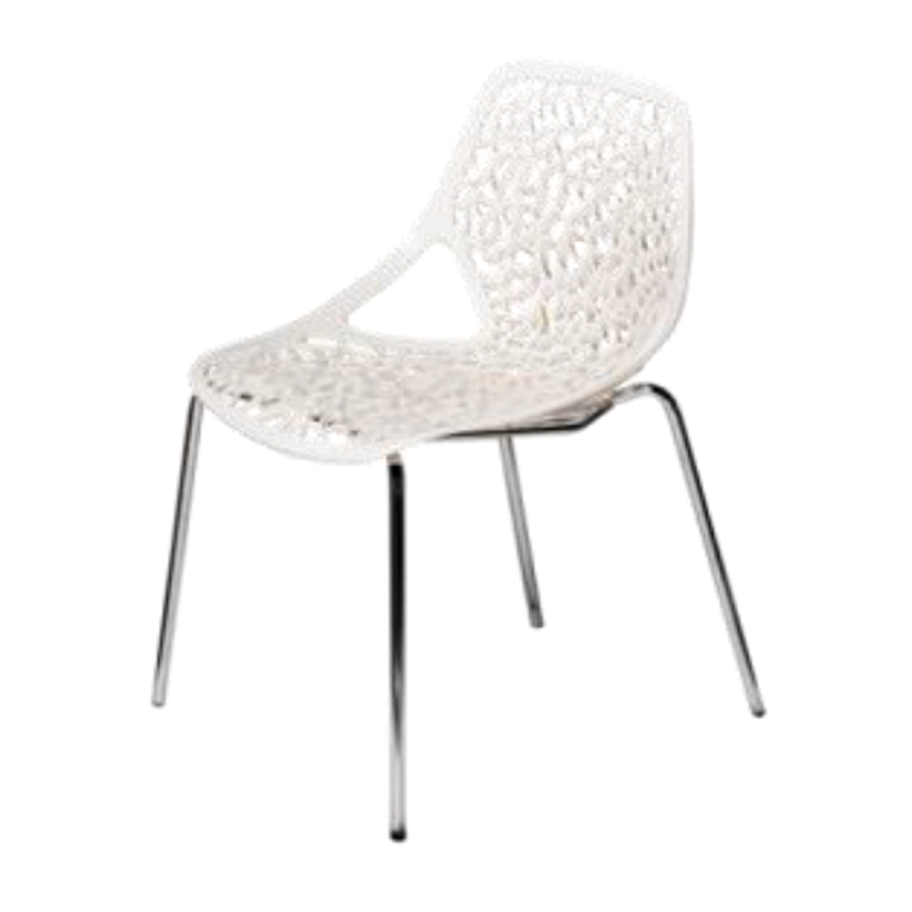 White Chair  43 x 50.5 x 83 cmH. for rental 
